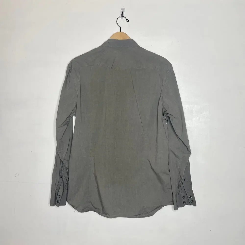 BANANA REPUBLIC Gray Button Up